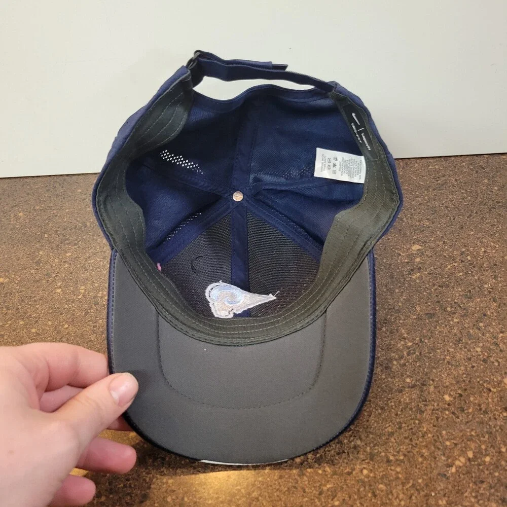 NFL St. Louis Rams Nike Legacy91 Dri Fit Baseball Cap Mens Blue Adjustable Hat